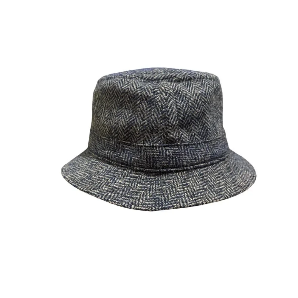 Hanna Hats of Donegal Herringbone Tweed Irish Walking Hat – Size M